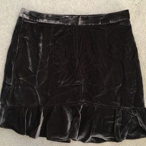 Madewell Crushed Velvet Skirt